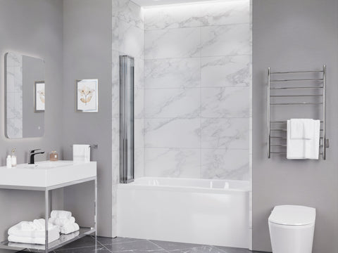 ANZZI 56-in. x 33-in. Accordion-Style Bathtub Shower Door
