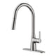 Modern Touchless Brushed Nickel Pull-Down Kitchen Faucet