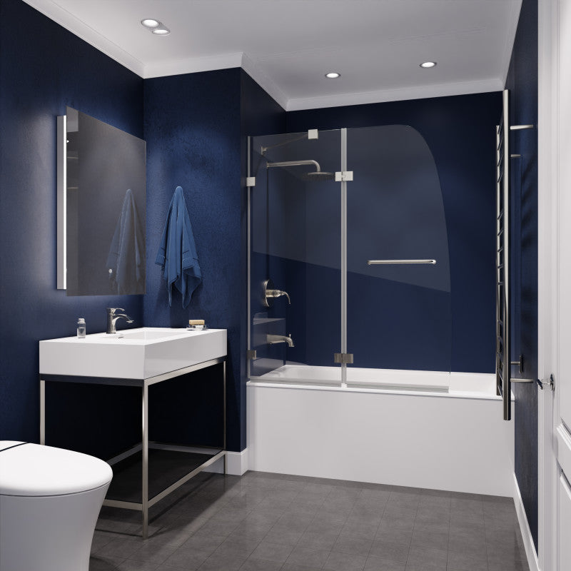 ANZZI Herald Series 48 in. by 58 in. Frameless Hinged Tub Door