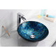 ANZZI Mosaic Series Vessel Sink in Blue/Gold Mosaic