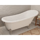 FT-CF131LXFT-CH - ANZZI 67.32” Diamante Slipper-Style Acrylic Claw Foot Tub in White