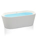 Chand 67 in. Acrylic Flatbottom Non-Whirlpool Bathtub with Havasu Faucet and Kame 1.28 GPF Toilet
