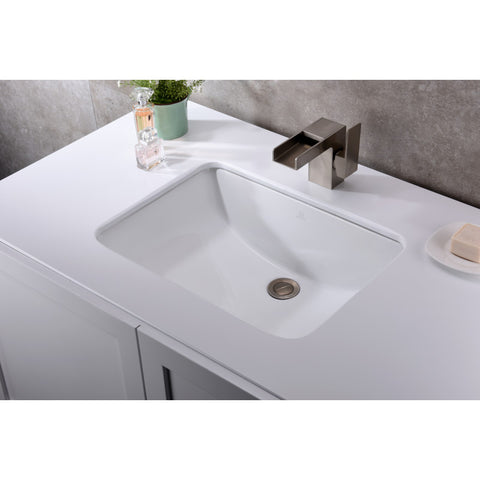 LS-AZ107-R - ANZZI ANZZI Series 21 in. Ceramic Undermount Sink Basin in White