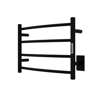 ANZZI Glow Series 4-Bar Compact Towel Warmer (23.5" L x 16.5" H), Dual Installation, Digital Control Panel, Rhino Alloy Certified Stainless Steel