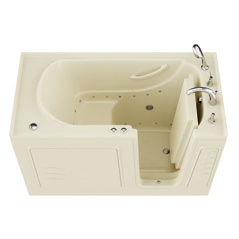 AZ3060WIRBA - ANZZI Coupe Series 30 in. x 60 in. Right Drain Quick Fill Walk-In Air Tub in Biscuit