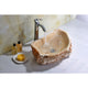 LS-AZ148 - ANZZI Desert Shell Vessel Sink in Dark Honey Onyx
