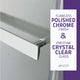 48 in. x 76 in. Frameless Sliding Shower Door with Horizontal Handle in Chrome