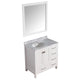 VT-MRCT0036-WH - ANZZI Chateau 36 in. W x 22 in. D Bathroom Bath Vanity Set in White with Carrara Marble Top with White Sink