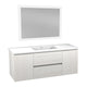 VT-MRCT48-WH - ANZZI ANZZI Conques 48 in W x 20 in H x 18 in D Bath Vanity in Rich White with Cultured Marble Vanity Top in White with White Basin & Mirror