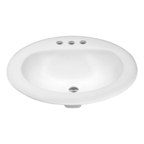 LS-AZ097 - ANZZI Cadenza Series 20.5 in. Ceramic Drop In Sink Basin in White