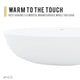 Fiume 5.6 ft. Man-Made Stone Center Drain Freestanding Bathtub in Matte White