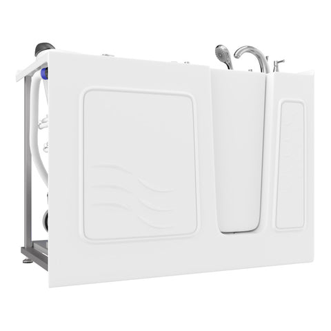 ANZZI ANZZI 53 - 60 in. x 26 in. Right Drain Air and Whirlpool Jetted Walk-in Tub in White