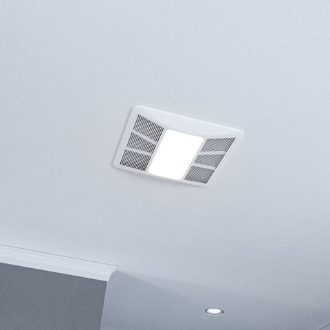 EF-AZ106WH - ANZZI Summers Series 100 CFM Ceiling Mount Bathroom Exhaust Fan with Brilliant LED Light, Humidity Sensor Activation