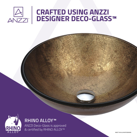 ANZZI Posh Series Deco-Glass Vessel Sink