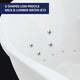 Janna 6 ft. Acrylic Whirlpool and Air 53 Gallon Capacity Freestanding Bathtub with Center Drain in White