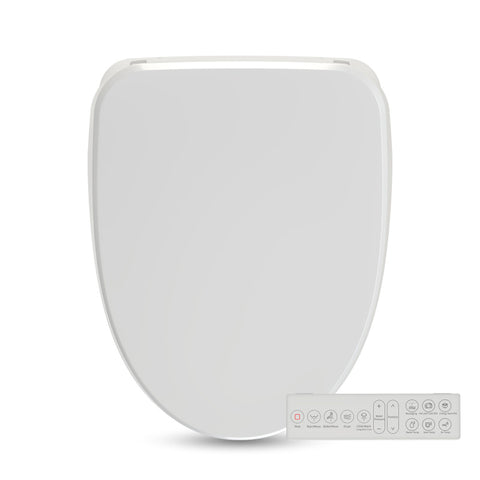 Lunar Elongated Smart Electric Bidet Toilet Seat with Remote Control, Heated Seat, Air Purifier, and Deodorizer