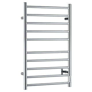 TW-WM104CH - ANZZI Crete 10-Bar Stainless Steel Wall Mounted Towel Warmer Rack with Polished Chrome Finish