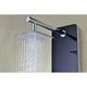 ANZZI Melody 59 in. 6-Jetted Shower Panel with Heavy Rain Shower and Spray Wand in Black Deco-Glass