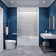 34 in. by 56 in. Frameless Hinged Tub Door in Chrome