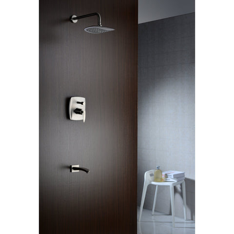 L-AZ026BN - ANZZI Tempo Series 1-Handle 1-Spray Tub and Shower Faucet in Brushed Nickel