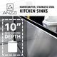Elysian Farmhouse Stainless Steel 32 in. 0-Hole Single Bowl Kitchen Sink