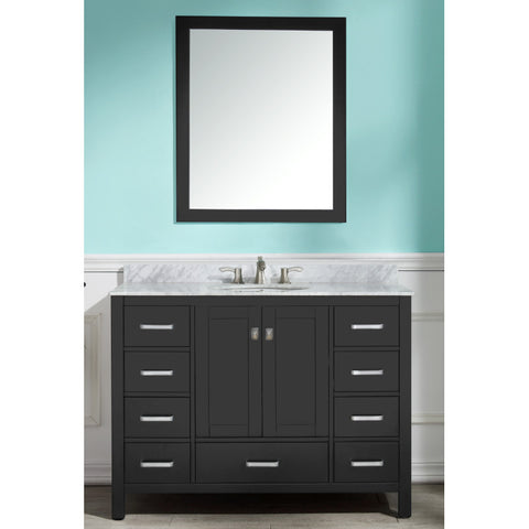 ANZZI Chateau 48 in. W x 22 in. D Bathroom Bath Vanity Set with Carrara Marble Top with White Sink