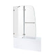 ANZZI 60 in. L x 32 in. W x 79 in. H Left Drain White Rectangular Tub with Frameless Hinged Tub Door in Brushed Nickel Finish