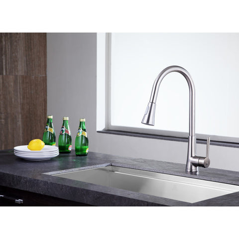 Tulip Single-Handle Pull-Out Sprayer Kitchen Faucet