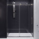 SD-AZ8077-02BNR - ANZZI 60 in. by 76 in. Frameless Sliding Shower Door in Brushed Nickel with Handle