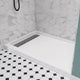 Alexander 60 in. L x 32 in. W Alcove Shower Pan Base with Left or Right Drain in Glossy White Marine Acrylic