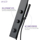 Cici Series 39 in. 2-Jetted Shower Tower with Heavy Rain Shower and Body Jets and Spray Wand in Matte black
