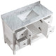 ANZZI Montaigne 48 in. W x 22 in. D Bathroom Bath Vanity Set with Carrara Marble Top with White Sink