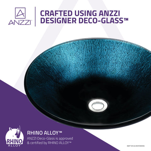 ANZZI Tara Series Deco-Glass Vessel Sink