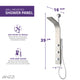 Cici Series 39 in. 2-Jetted Shower Tower with Heavy Rain Shower and Body Jets and Spray Wand in Brushed Nickel