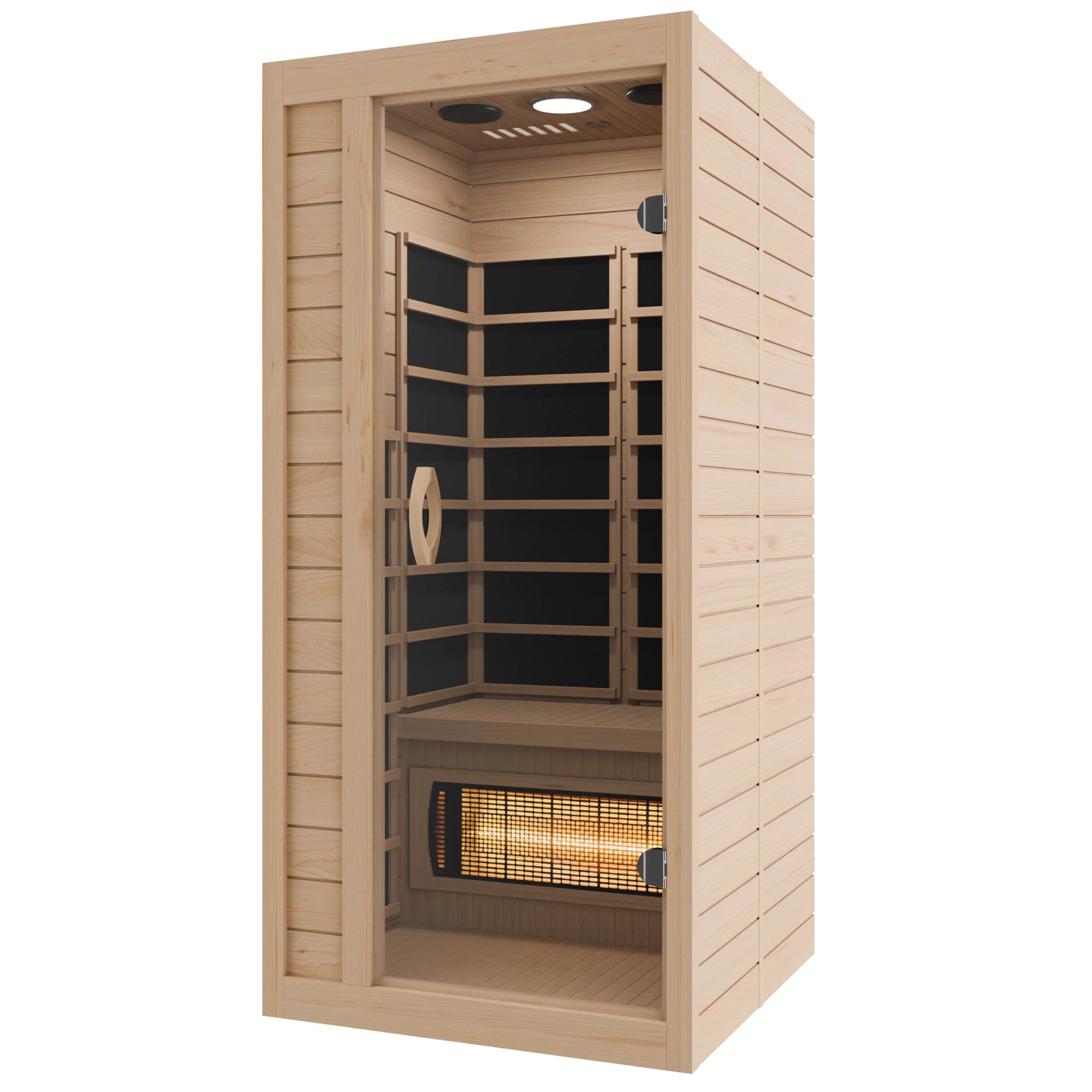 SC-SS0013-GS - SaunaSpa Lucia 1- Person Indoor Hemlock Wooden