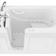 ANZZI Value Series 26 in. x 53 in. Left Drain Quick Fill Walk-In Whirlpool and Air Tub in White