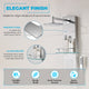 Coastal Series 44 in. 2-Jetted Full Body Shower Panel System in Brushed Steel with Heavy Rain Showerhead and Spray Wand
