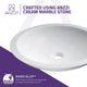 ANZZI Juniper Solid Surface Vessel Sink in White