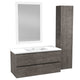 39 in. W x 20 in. H x 18 in. D Bath Vanity Set with Vanity Top in White with White Basin and Mirror