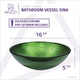 Posh Series Deco-Glass Vessel Sink in Brushed Green