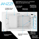 ANZZI Left Drain FULLY LOADED Wheelchair Access Walk-in Tub with Air and Whirlpool Jets Hot Tub | Quick Fill Waterfall Tub Filler with 6 Setting Handheld Shower Sprayer | Including Aromatherapy, LED Lights, V-Shaped Back Jets, and Auto Drain | 2953WCLWD