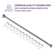 ANZZI 35-55 Inches Shower Curtain Rod with Shower Hooks