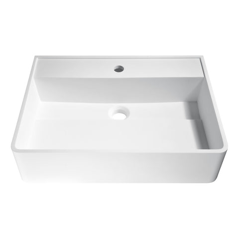 ANZZI Tilia Solid Surface Vessel Sink in Matte White
