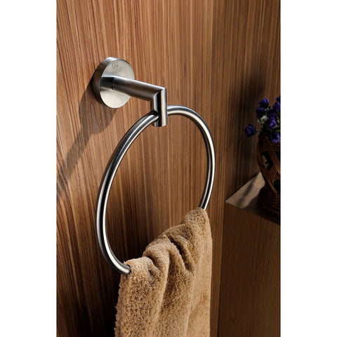 Casual Bathroom Toilet Hand Towel Ring Holder Rail Stainless Steel Wall  Mounted