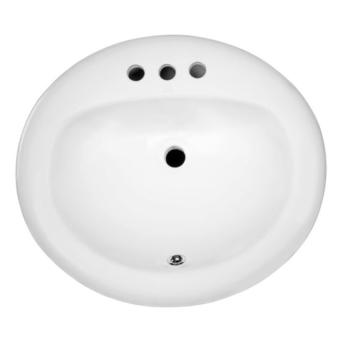 ANZZI Cadenza Series 20.5 in. Ceramic Drop In Sink Basin in White