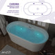 ANZZI Jetson Series 67" Air Jetted Freestanding Acrylic Bathtub in White