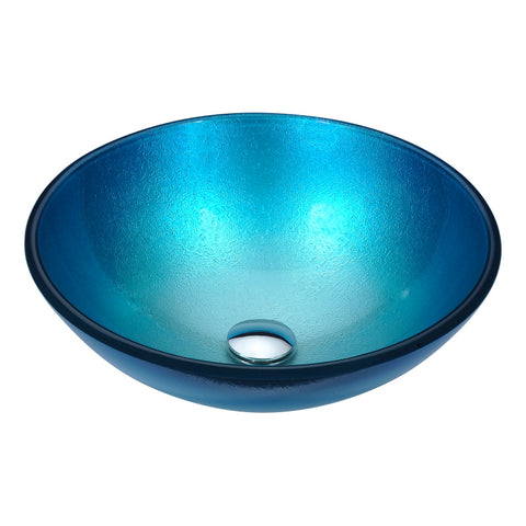 LS-AZ8222 - ANZZI Gardena Series Deco-Glass Vessel Sink in Silver Blue