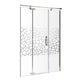 ANZZI Grove Series Left Side 63 in. x 78.74 in. Semi-Frameless Hinged Shower Door in Chrome with Handle