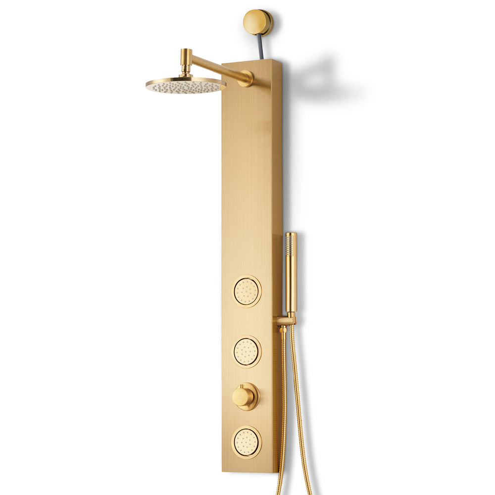 ANZZI Beverly Series 43 in. 3-Jetted Shower Tower with Heavy Rain Shower and Body Jets and Spray Wand