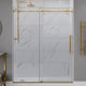 Ozean Series 56 to 60 in. x 76 in. Frameless Shower Door with Sliding with Tsunami Guard Tempered Clear Glass